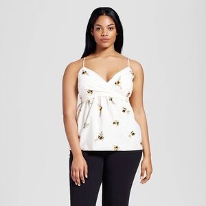 Victoria Beckham for Target White Floral Camisole